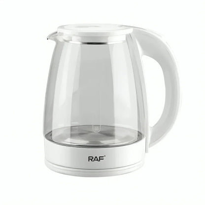 RAF R.7840 Electric Glass Kettle – 1.8L, Stainless Steel Base, 2200W