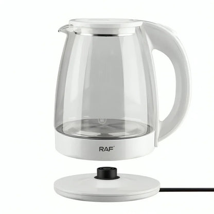 RAF R.7840 Electric Glass Kettle – 1.8L, Stainless Steel Base, 2200W