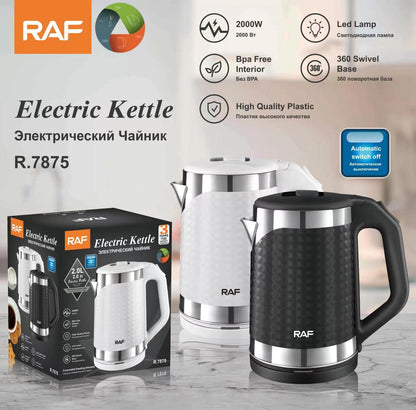 RAF R.7875 Electric Kettle – 2L Bicolor Double Wall Stainless Steel, 1500W