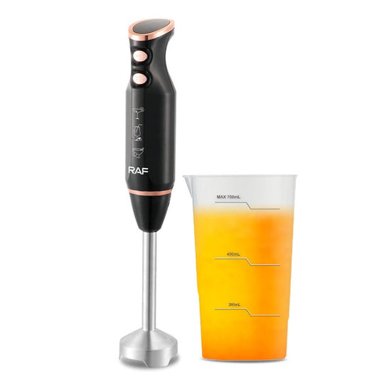 RAF R.793 2-in-1 Hand Blender, 800W Powerful Stainless Steel Stick Blender with Chopper & Beaker