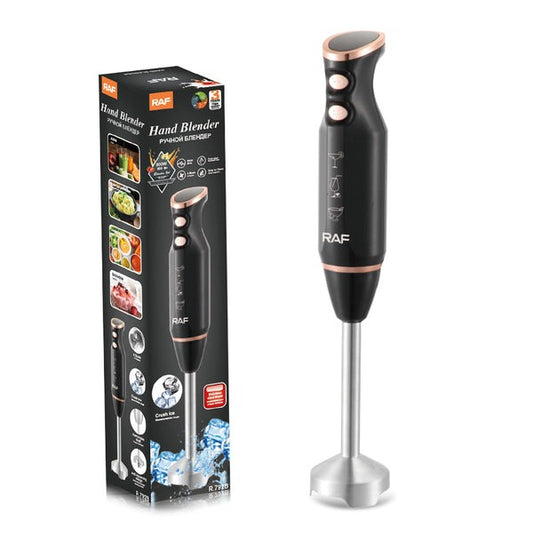 RAF R.793 2-in-1 Hand Blender, 800W Powerful Stainless Steel Stick Blender with Chopper & Beaker