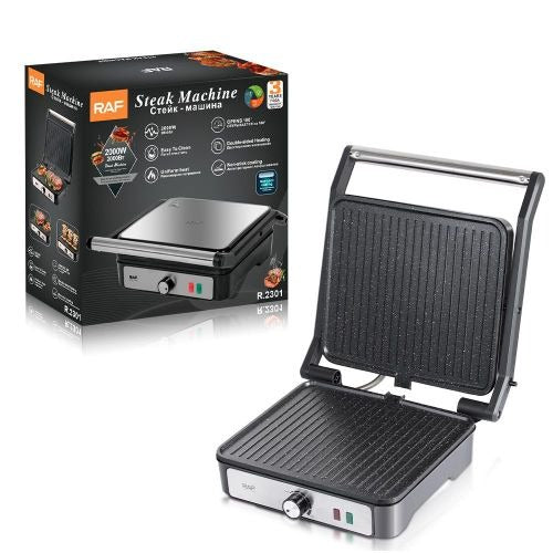 RAF Sandwich Maker/Double-Sided Heating/Even Heat/Non-Stick Coating/2000W (R.2301)