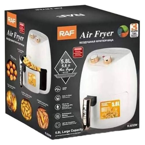 RAF  Air Fryer R.5232 B/W 1400W, 5 liters - 3-Year Warranty