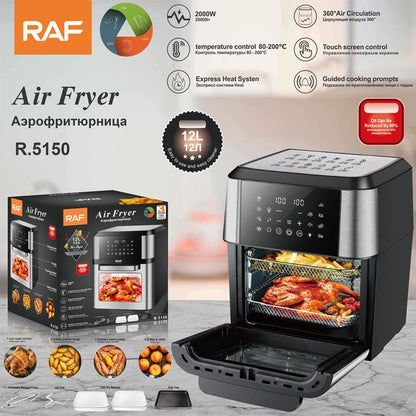 Raf Air Fryer, Oil-Free, 2000 Watts, 12 Liters (R.5150)